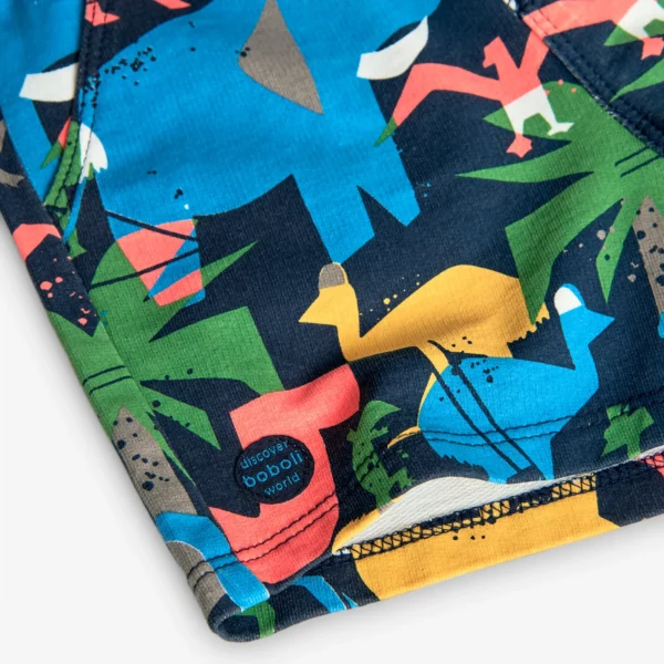 Shorts in felpa stampa animali - immagine 4