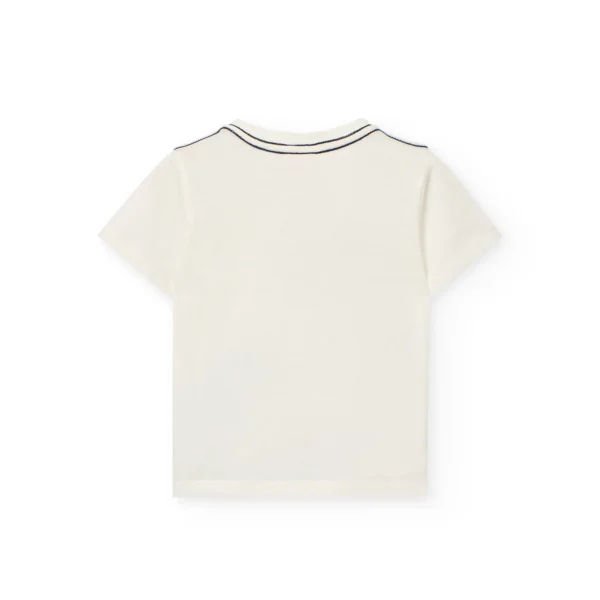 Completo t-shirt mezza manica e pantaloncino palma ed elefante - immagine 5