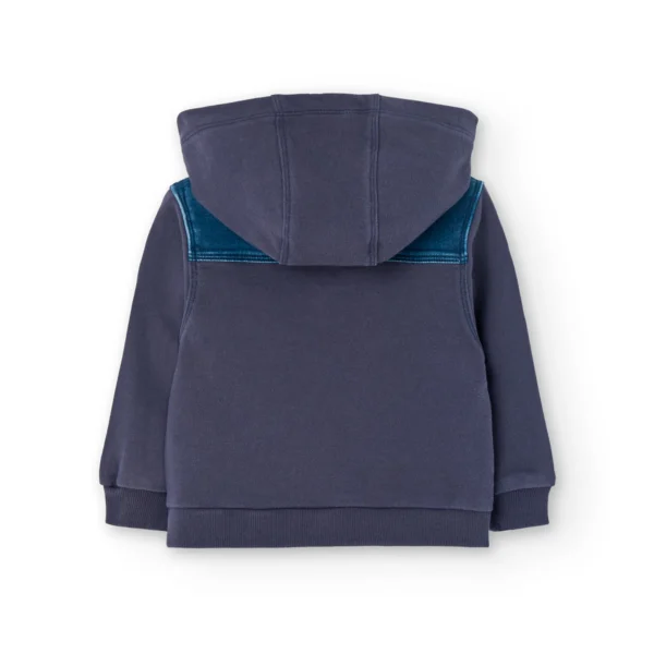 Giubbotto jeans combinato con felpa - immagine 2