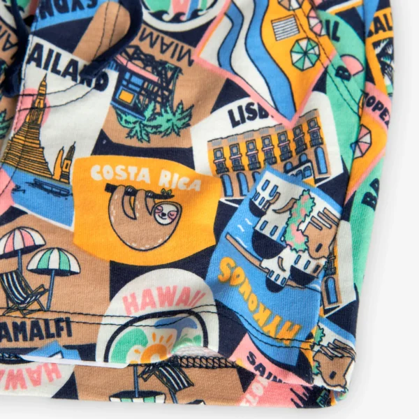 Shorts in felpa città del mondo - immagine 4