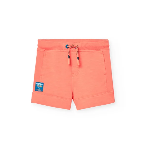 Shorts in felpa leggera arancio