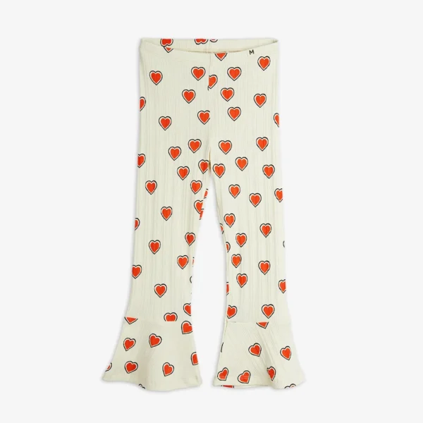 Leggings flare stampa cuore