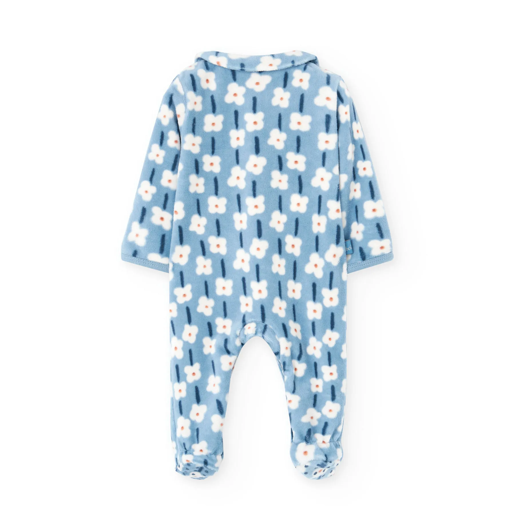 Tutina ciniglia per neonata stampa floreale - immagine 2