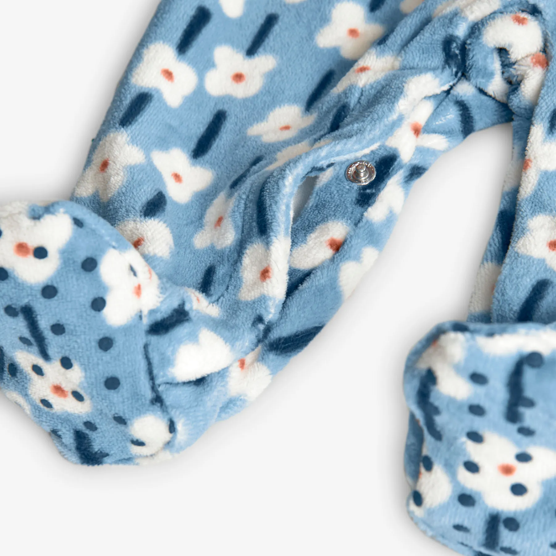 Tutina ciniglia per neonata stampa floreale - immagine 4