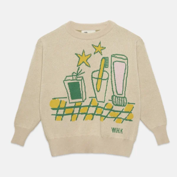 Maglione girocollo ‘magic toothbrush’