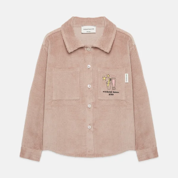 Camicia di velluto rosa ‘magic toothbrush’